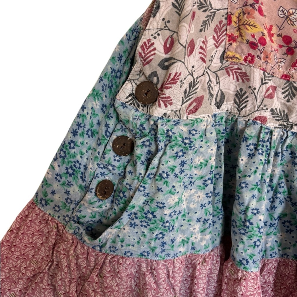 Boutique Floral Patchwork Romper - image 5